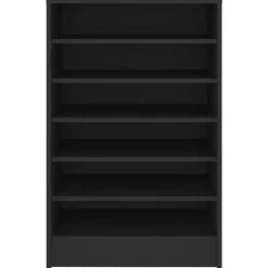 vidaXL - Schoenenkast - Zwart - Bewerkt hout