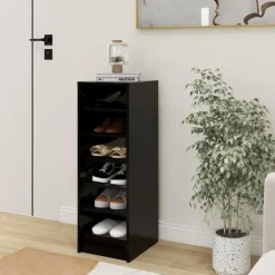 vidaXL - Schoenenkast - Zwart - Bewerkt hout - 31.5 x 35 x 92 cm