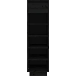 vidaXL - Schoenenkast - Zwart - Grenenhout