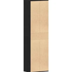vidaXL - Schoenenkast - Zwart eiken - Bewerkt hout - 22 paar - 54x34x183 cm