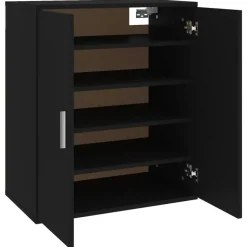 vidaXL - Schoenenkast - Zwart - Bewerkt hout - 60 x 35 x 70 cm