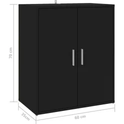 vidaXL - Schoenenkast - Zwart - Bewerkt hout - 60 x 35 x 70 cm