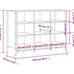 vidaXL - Schoenenkast - Zwart - Bewerkt hout