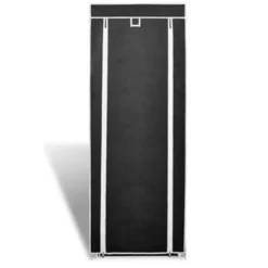 vidaXL - Schoenenkast - Zwart - Stof - 57 x 29 x 162 cm