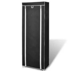 vidaXL - Schoenenkast - Zwart - Stof - 57 x 29 x 162 cm