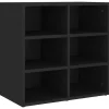 vidaXL - Schoenenkast met 6 vakken - Zwart - Bewerkt hout - 52.5x30x50 cm