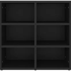 vidaXL - Schoenenkast met 6 vakken - Zwart - Bewerkt hout - 52.5x30x50 cm