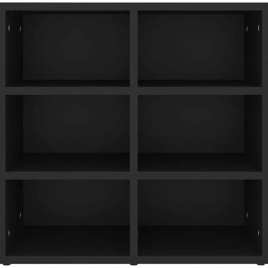 vidaXL - Schoenenkast met 6 vakken - Zwart - Bewerkt hout - 52.5x30x50 cm