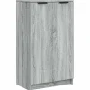 vidaXL - Schoenenkast met 2 deuren - Grijs sonoma eiken - Hout - 59x35x100.5 cm