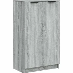 vidaXL - Schoenenkast met 2 deuren - Grijs sonoma eiken - Hout - 59x35x100.5 cm