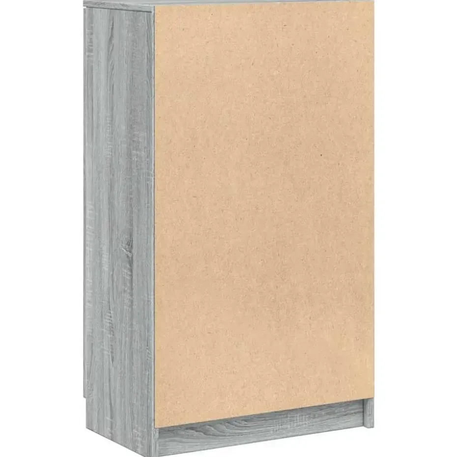 vidaXL - Schoenenkast met 2 deuren - Grijs sonoma eiken - Hout - 59x35x100.5 cm