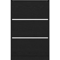 vidaXL - Schoenenkast met 3 kleppen 9 paar - Zwart eiken - 80x21x125,5 cm