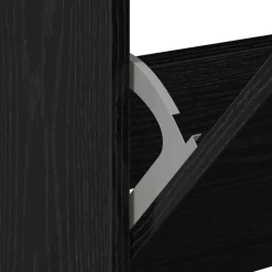 vidaXL - Schoenenkast met 3 kleppen 9 paar - Zwart eiken - 80x21x125,5 cm