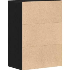 vidaXL - Schoenenkast met 1 lade en 2 deuren - Zwart eiken - Hout - 60x35x84 cm