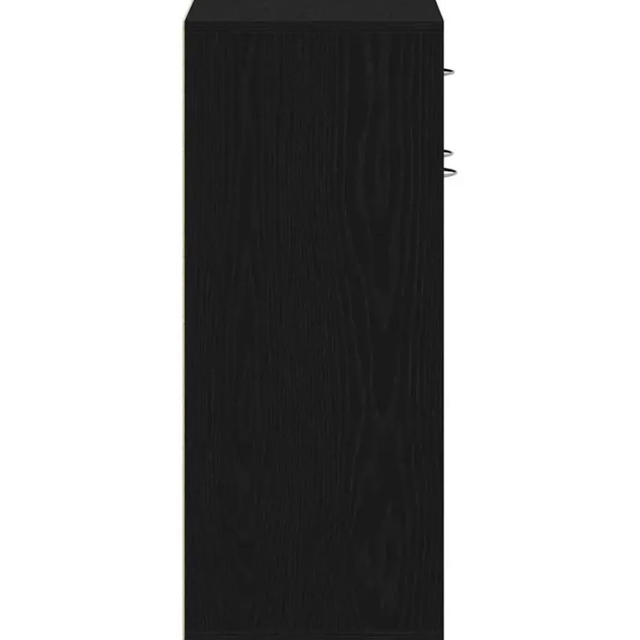 vidaXL - Schoenenkast met 1 lade en 2 deuren - Zwart eiken - Hout - 60x35x84 cm