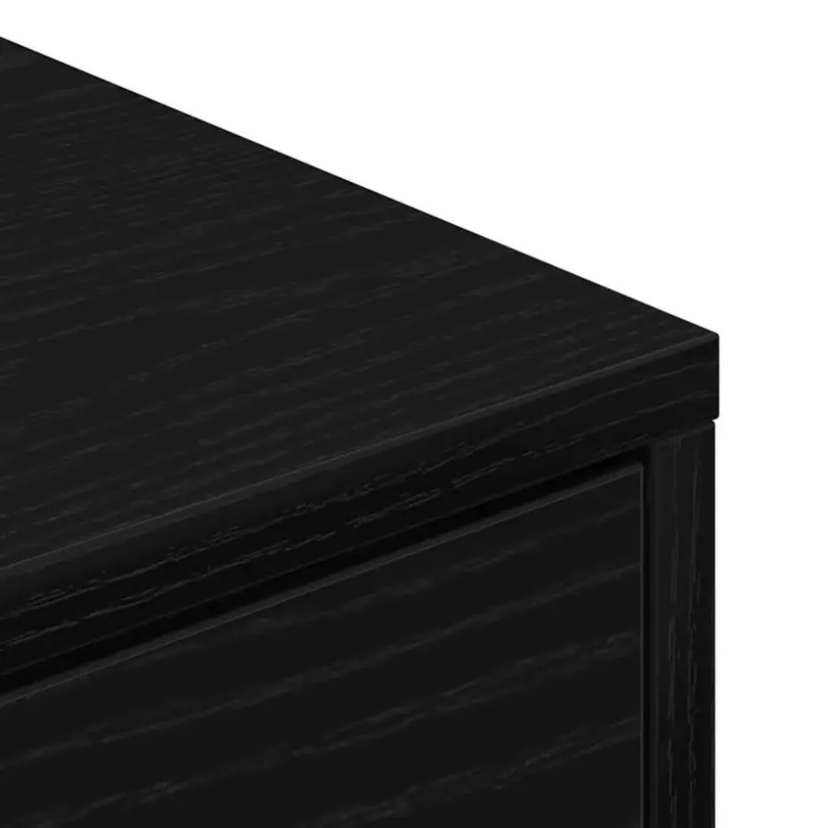 vidaXL - Schoenenkast met 1 lade en 2 deuren - Zwart eiken - Hout - 60x35x84 cm