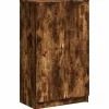 vidaXL - Schoenenkast met 2 deuren - Gerookt eiken - Hout - 59x35x100 cm