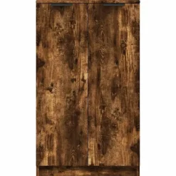 vidaXL - Schoenenkast met 2 deuren - Gerookt eiken - Hout - 59x35x100 cm