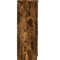 vidaXL - Schoenenkast met 2 deuren - Gerookt eiken - Hout - 59x35x100 cm