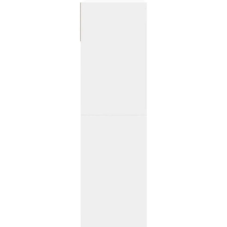 vidaXL - Schoenenkast met opbergvak en 2 kleppen 12 paar - Wit - 80x34x116 cm