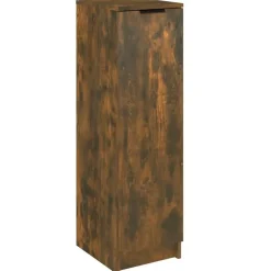vidaXL - Schoenenkast met 1 deur - Gerookt eiken - Bewerkt hout - 30x35x100 cm