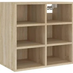 vidaXL - Schoenenkast met 6 vakken - Sonoma eiken - Bewerkt hout - 52.5x30x50 cm