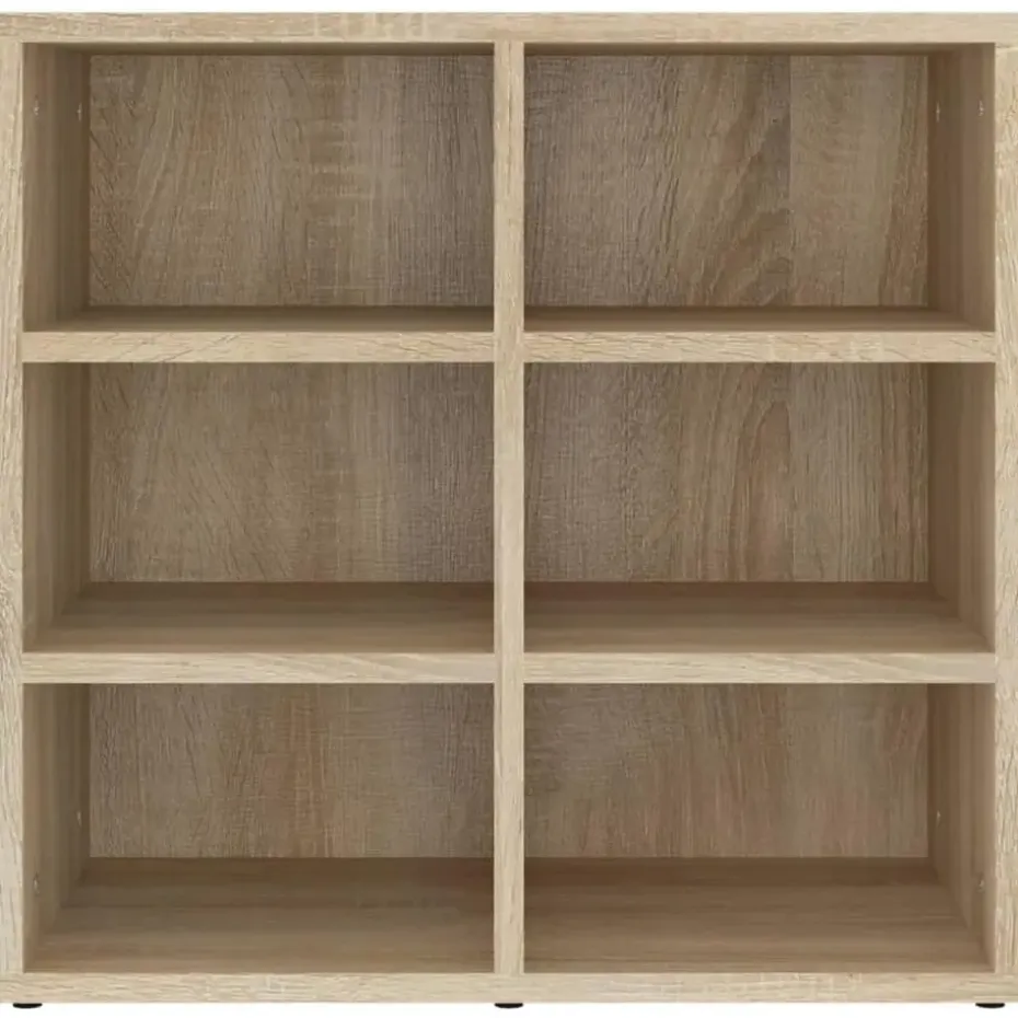 vidaXL - Schoenenkast met 6 vakken - Sonoma eiken - Bewerkt hout - 52.5x30x50 cm
