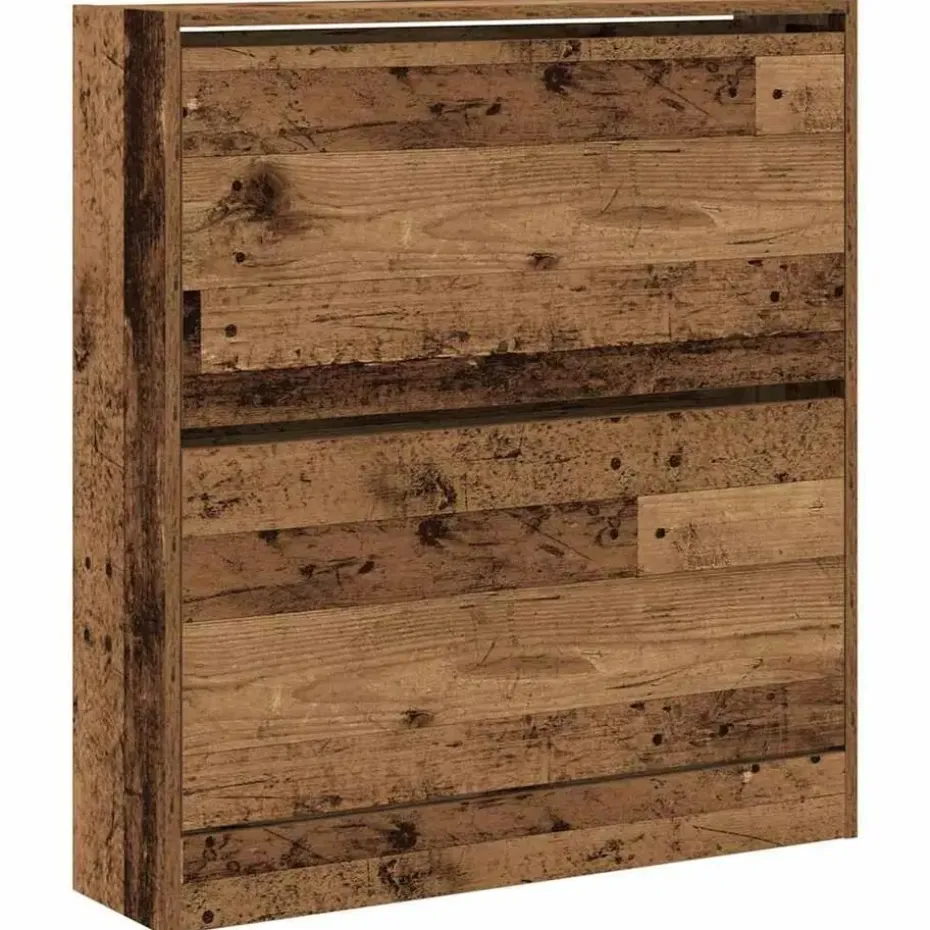 vidaXL - Schoenenkast voor entree 4 paar - Oud hout - 80x21x87,5 cm