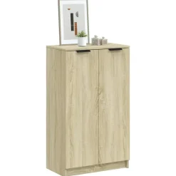 vidaXL - Schoenenrek - Bruin - Bewerkt hout