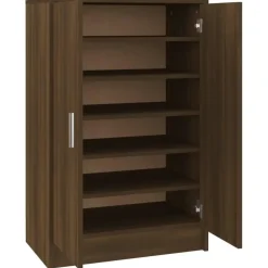 vidaXL - Schoenenrek - Bruin - Bewerkt hout - 60 x 35 x 92 cm
