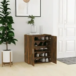 vidaXL - Schoenenrek - Bruin - Bewerkt hout - 60 x 35 x 70 cm