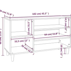 vidaXL - Schoenenrek - Bruin - Bewerkt hout