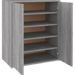 vidaXL - Schoenenrek - Grijs - Bewerkt hout - 60 x 35 x 70 cm