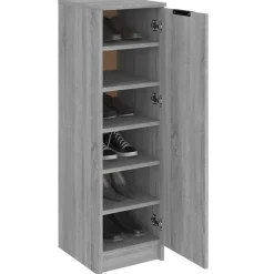 vidaXL - Schoenenrek - Grijs - Bewerkt hout