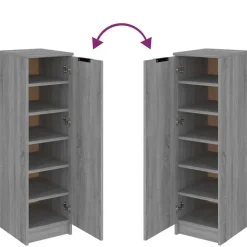 vidaXL - Schoenenrek - Grijs - Bewerkt hout