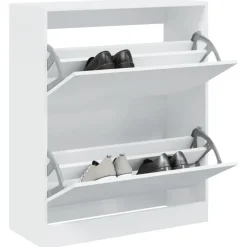 vidaXL - Schoenenrek - Wit - Bewerkt hout - 80 x 34 x 96.5 cm