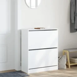 vidaXL - Schoenenrek - Wit - Bewerkt hout - 80 x 34 x 96.5 cm