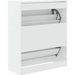 vidaXL - Schoenenrek - Wit - Bewerkt hout - 80 x 34 x 96.5 cm