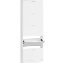 vidaXL - Schoenenrek - Wit - Bewerkt hout