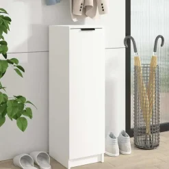 vidaXL - Schoenenrek - Wit - Bewerkt hout