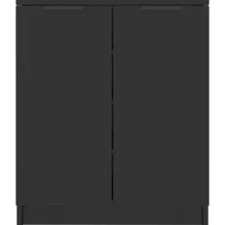 vidaXL - Schoenenrek - Zwart - Bewerkt hout