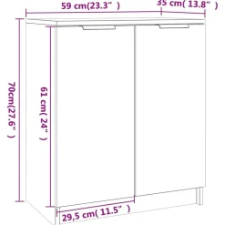 vidaXL - Schoenenrek - Zwart - Bewerkt hout