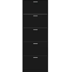 vidaXL - Schoenenrek - Zwart - Bewerkt hout
