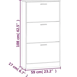 vidaXL - Schoenenrek - Zwart - Bewerkt hout
