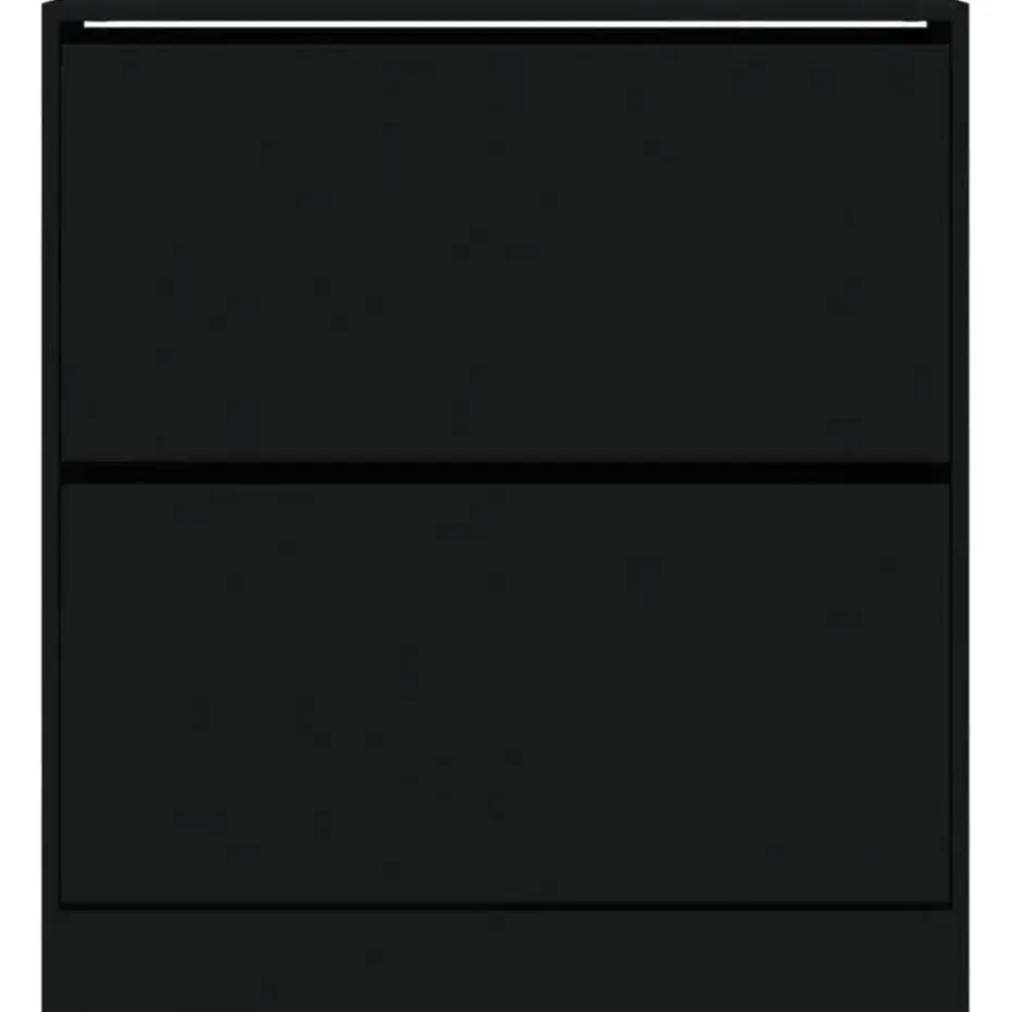 vidaXL - Schoenenrek - Zwart - Bewerkt hout - 80 x 21 x 87.5 cm