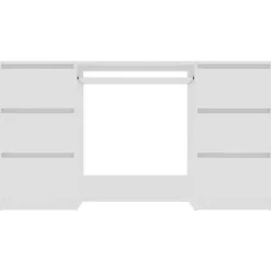 vidaXL - Schrijfbureau - Wit - Bewerkt hout