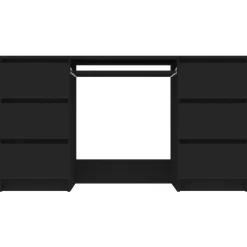 vidaXL - Schrijfbureau - Zwart - Bewerkt hout