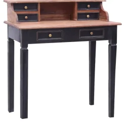 vidaXL - Schrijftafel - Bruin - Gerecycled hout