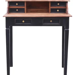 vidaXL - Schrijftafel - Bruin - Gerecycled hout