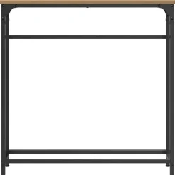 vidaXL - Sidetable - Artisanaal eiken - Gelaagd hout en metaal - 75x19.5x75 cm